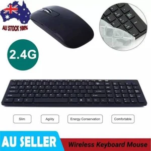 NEW Keyboard Mouse Set Keypads Wireless Gaming Nano USB Receiver for PC Computer - Picture 1 of 8