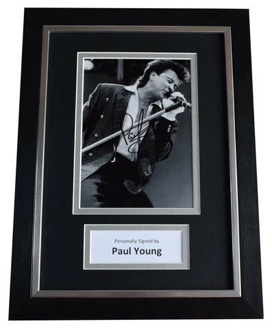 Paul Young Signed A4 Framed Autograph Photo Mount Display 80's Music AFTAL COA Cover