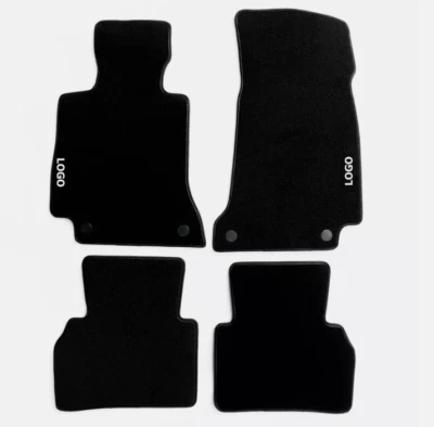 For Mercedes-Benz E Class Car Floor Mats Velour Waterproof Black Carpet Auto - Image 1 of 4