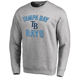 Men's Ash Tampa Bay Rays Victory Arch Pullover Sweatshirt - Picture 1 of 1