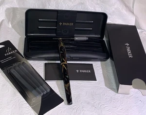 Penna stilografica PARKER Insignia Wave 1997 M Pt - bronzo verde con cartucce di inchiostro #16 - Foto 1 di 11