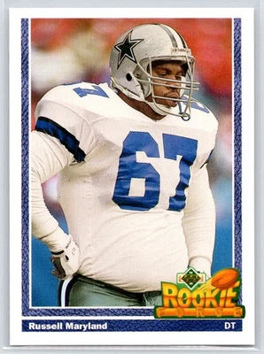 Russell Maryland 1991 Upper Deck #636b Dallas Cowboys - Image 1 of 2