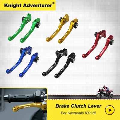 Para Kawasaki KX125 2000-2005 Accesorios Aluminio Palanca de embrague de freno de mano corta Foto 1 de 4