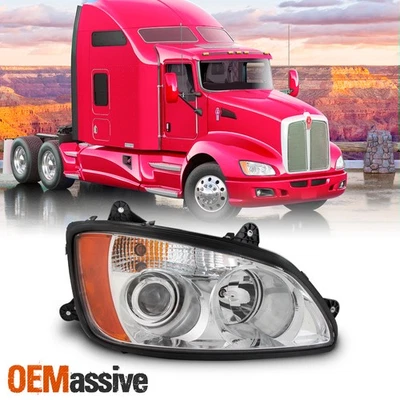 For 08-17 Kenworth T660 OE Projector Headlights Chrome Housing Right Assembly - Imagem 1 de 4