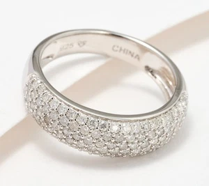Anillo banda Affinity Diamonds plata de ley 0,75 cttw, talla 5 - Imagen 1 de 2