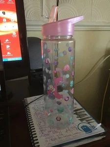 DISNEY MINNIE MOUSE LETTER C RET SIPPER WATER BOTTLE BIRTHDAY CHRISTMAS - Picture 1 of 1