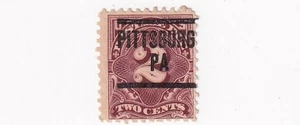 STAMP US SCOTT J62 "Postage Due" 2 CENT 1917 PRECANCEL PITTSBURG, PA - B - Picture 1 of 1