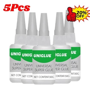 5*50ML Uniglue Superkleber Starker Kleber für Harzkeramik Metallglas  INST-· - Picture 1 of 5