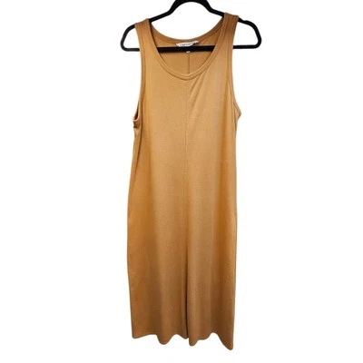 Elizabeth And James 100% Cotton Tan Midi Dress Medium EUC Relaxed Fit Breathable - Image 1 of 4