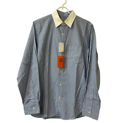 Sewn for J. Crew NWT Men Small Blue & White Long Sleeve Button Down Shirt Preppy - Image 1 of 4