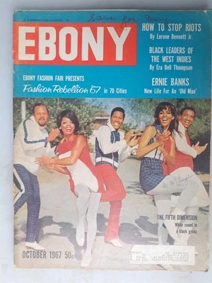 EBONY Magazine - October 1967 The Fifth Dimension, Ernie Banks - Image 1 of 2