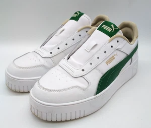 Puma Carina Street Sneaker, weiß & grün, UK Größe 5. Braucht neue Schnürsenkel. - Bild 1 von 17