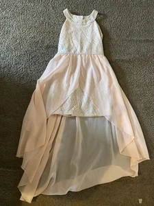 Girl Dress Size 10 With Sheer Draped On Back - Picture 1 of 1