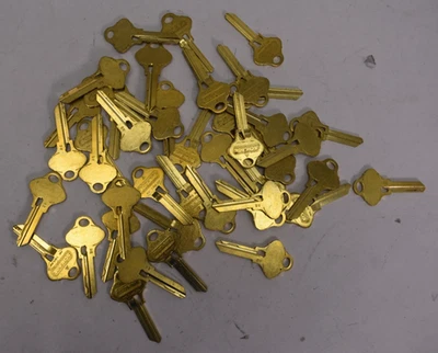 Lot of 44 Schlage Everest 29 Conventional Uncut Key Blanks S123 Keyway Brass - Image 1 of 4