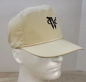 Vintage Duckster Golf Cap Rope Hat Leather Strap Back USA Made Wichita CC Logo - Photo 1 sur 18