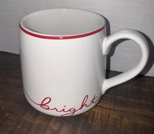 Pottery Barn Weihnachtstasse Says Bright On It eingestellt! - Bild 1 von 6