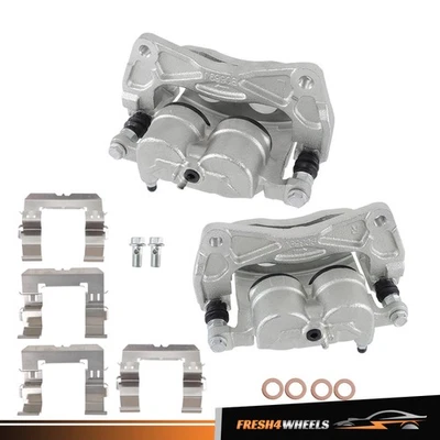 Pinza de freno 2 piezas con soporte delantero de pistón de acero para Subaru Forester Outback WRX Foto 1 de 4