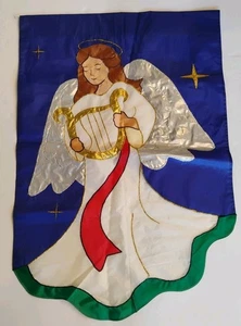 Angelo di Natale Poliestere Casa Vacanze Bandiera Grande 41"x28" - Foto 1 di 2