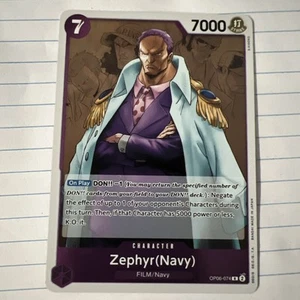 OP06-074 Zephyr (Navy) : Rare One Piece English TCG Card : OP06: Foil - Picture 1 of 2