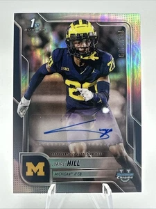 2025 Bowman University Chrome 1° Bowman Jyaire Hill vero argento automatico /299 - Foto 1 di 3
