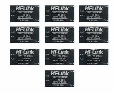 10Pcs HLK-PM01 AC-DC 220V to 5V Step-Down Power Supply Module Household Switch - Image 1 of 4
