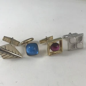 Vintage Estate Costume Jewelry Cufflinks MISMATCHED NO PAIRS - Picture 1 of 5