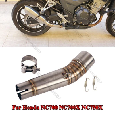 Tubo de enlace medio de ventilación de escape de acero inoxidable para motocicleta para HONDA NC700X NC750X Foto 1 de 4