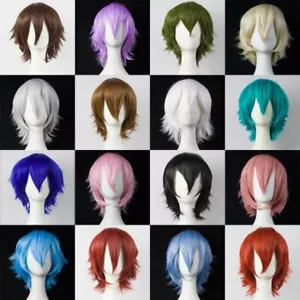 Sexy Short Hair Full Wigs Multi-color Cosplay Costume Fashion Anime Party Hair - Imagen 1 de 16