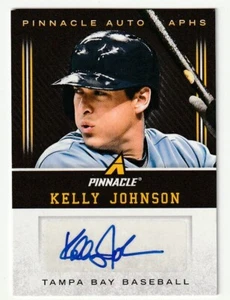 2013 Panini Pinnacle Kelly Johnson Tampa Bay Rays Autograph Auto Card - Imagen 1 de 1