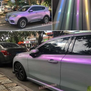 Air Release Grey Chameleon Pearl Glossy Chrome Satin Car Vinyl Wrap Sticker HDUS - Picture 1 of 25