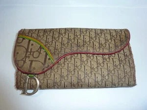 Christian Dior Geldbörse lange Geldbörse Raster Sattel Traber Canvas beige authentisch - Bild 1 von 10