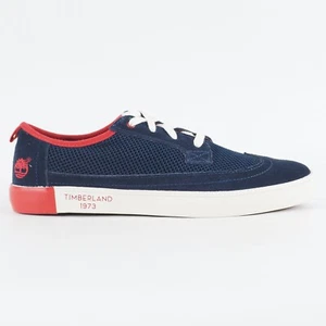 Mens Timberland Newport Bay A18JQ Navy Suede / Mesh Lace Up Low Top Casual Shoes - Picture 1 of 7
