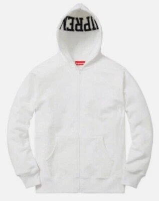 SUPREME SPLIT HOOD ZIP UP SWEATSHIRT White FW16 - Size L / Brand New In Bag - Image 1 of 4