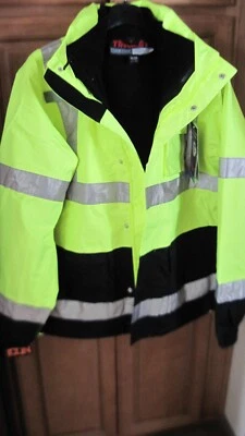 Jaqueta de poliuretano nova com etiquetas Tingley tamanho L alta visibilidade com forro - Imagem 1 de 4