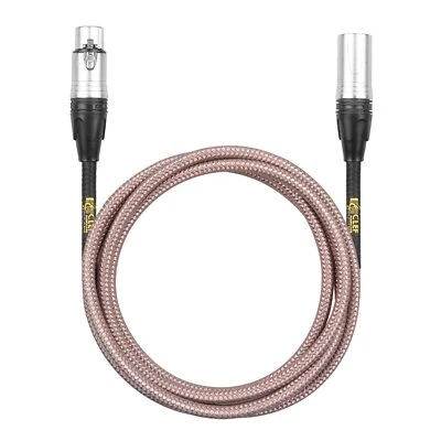 Clef Audio Labs XLR Male to XLR Female, Silver Zinc ,Copper Braided  6FT-1PK - Image 1 of 4