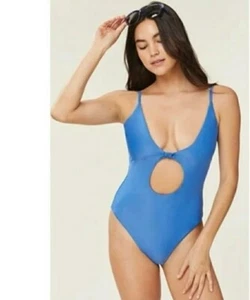 Nwt Andie Swim The Santorini One Piece Swimsuit, Horizon Blue Size Medium - Picture 1 of 8