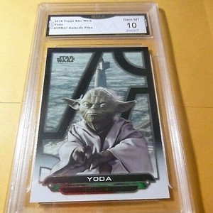 YODA 2018 TOPPS STAR WARS GALACTIC FILES # TPM-27 GRADED 10  L@@@K