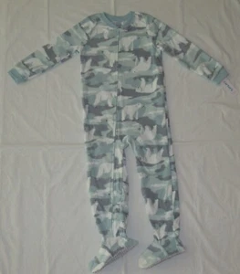 Carters Fleece Footed Pajama Blanket Sleeper Size 8 Boys Girls Polar Bear Arctic - Picture 1 of 8