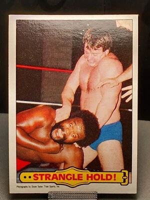 Vintage 1985 Topps WWF #40 Strangle Hold! Junkyard Dog & Roddy Piper Rookie(s) - Image 1 of 3