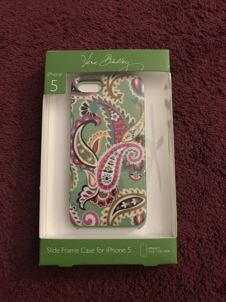 Funda para teléfono Vera Bradley Tutti Frutti Paisley iPhone 5 marco deslizante precio de venta sugerido por el fabricante 38 USD Foto 1 de 2