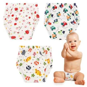 1/3Pcs Baby Toddler Girls Toddler Potty Training Pants Washable Diaper Underwear - Picture 1 of 15