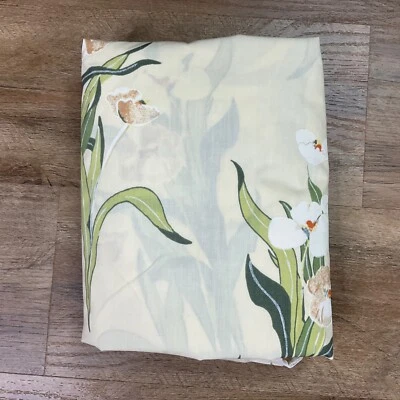 Винтажный JP Stevens Utica TWIN размер резинке простыня коттедж зеленый цветочный Lily Valley - Изображение 1 из 4