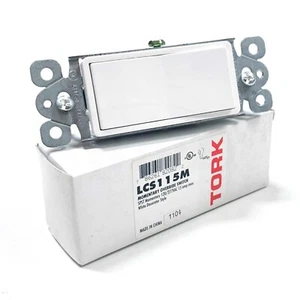 Interruptor de anulación momentáneo Tork LCS115M, 120/277 VAC, blanco - Imagen 1 de 6