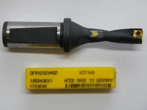 Taladro de placa giratoria de Kennametall DFR125R3WD20M 12,5 mm con 10 placas DFR0202 - Imagen 1 de 6