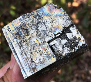 332g Natural Fantastic 7 Color Chalcopyrite Iron Pyrite Cube Specimen ia7003 - Picture 1 of 12