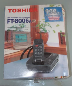 NOWY VINTAGE lata 80. Toshiba FT-8006 Telefon bezprzewodowy i sekretarka 900mhz - Zdjęcie 1 z 1