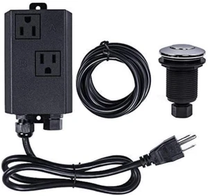 Garbage Disposal Air Switch Kit Dual Outlet Sink Top Waste Disposal Stainless St - Picture 1 of 12