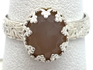 Wunderschöner filigraner Vintage Ring Sterlingsilber / 925 Achat Größe 7,25 - Bild 1 von 10