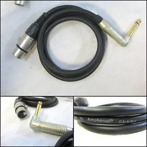 Amphenol 1m XLR 3 Pin Female to 6.5mm Male Jack Plug Audio Cable - Bild 1 von 1