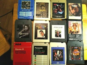 8 Track Tapes. Misc. Assortment Of 12. 10 Music, 1 New Blank, 1 Head Cleaner - Picture 1 of 1